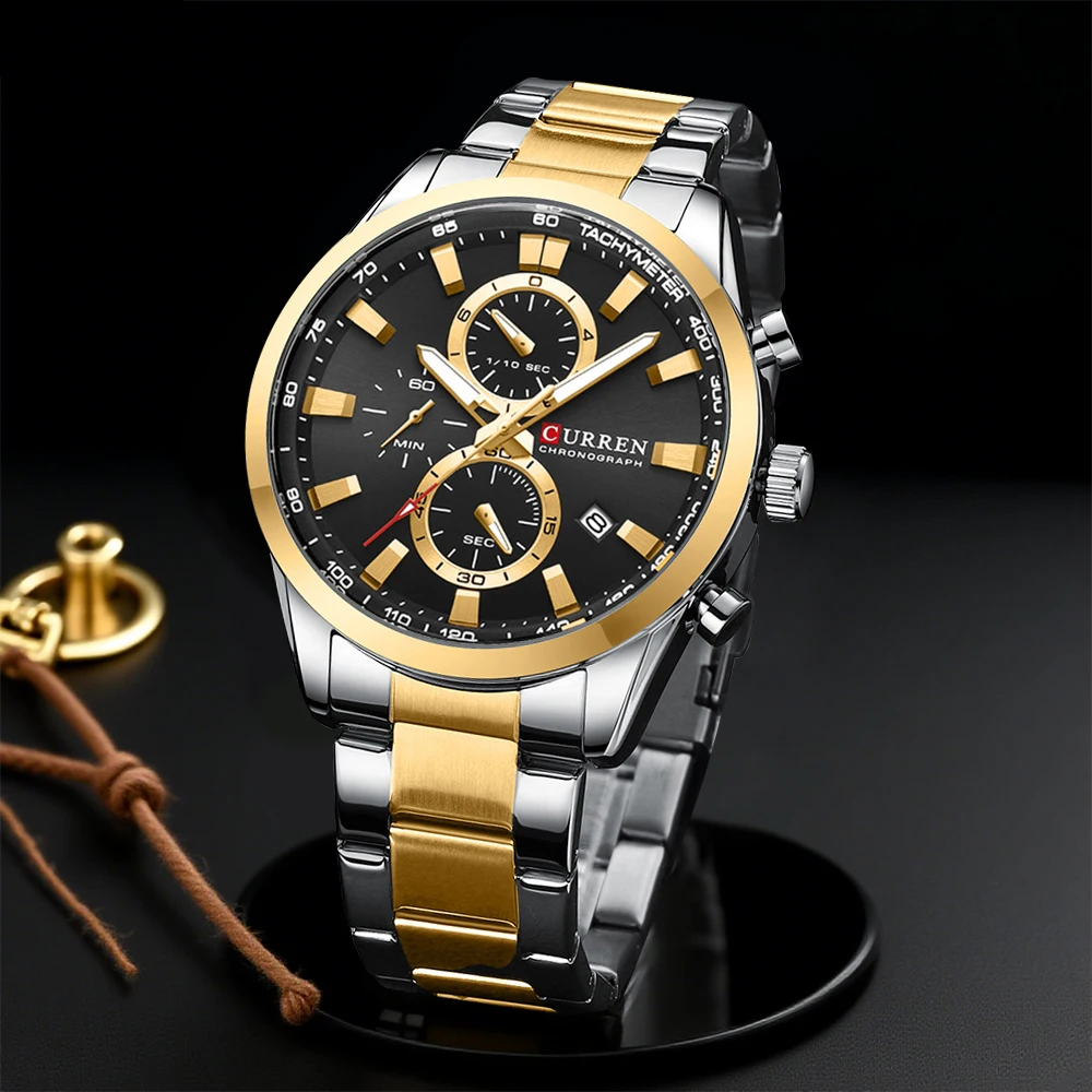 Men'S Accessories Fashion - CURREN Casual cuarzo cronógrafo relojes deportivos