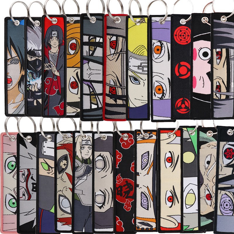 Men Accessories Sale - Llaveros Bordados de Anime Naruto, Llaveros