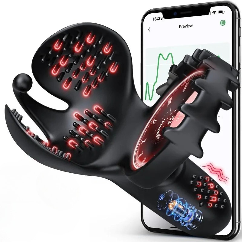 Men Accessories App - Anillo vibrador para pene para hombre