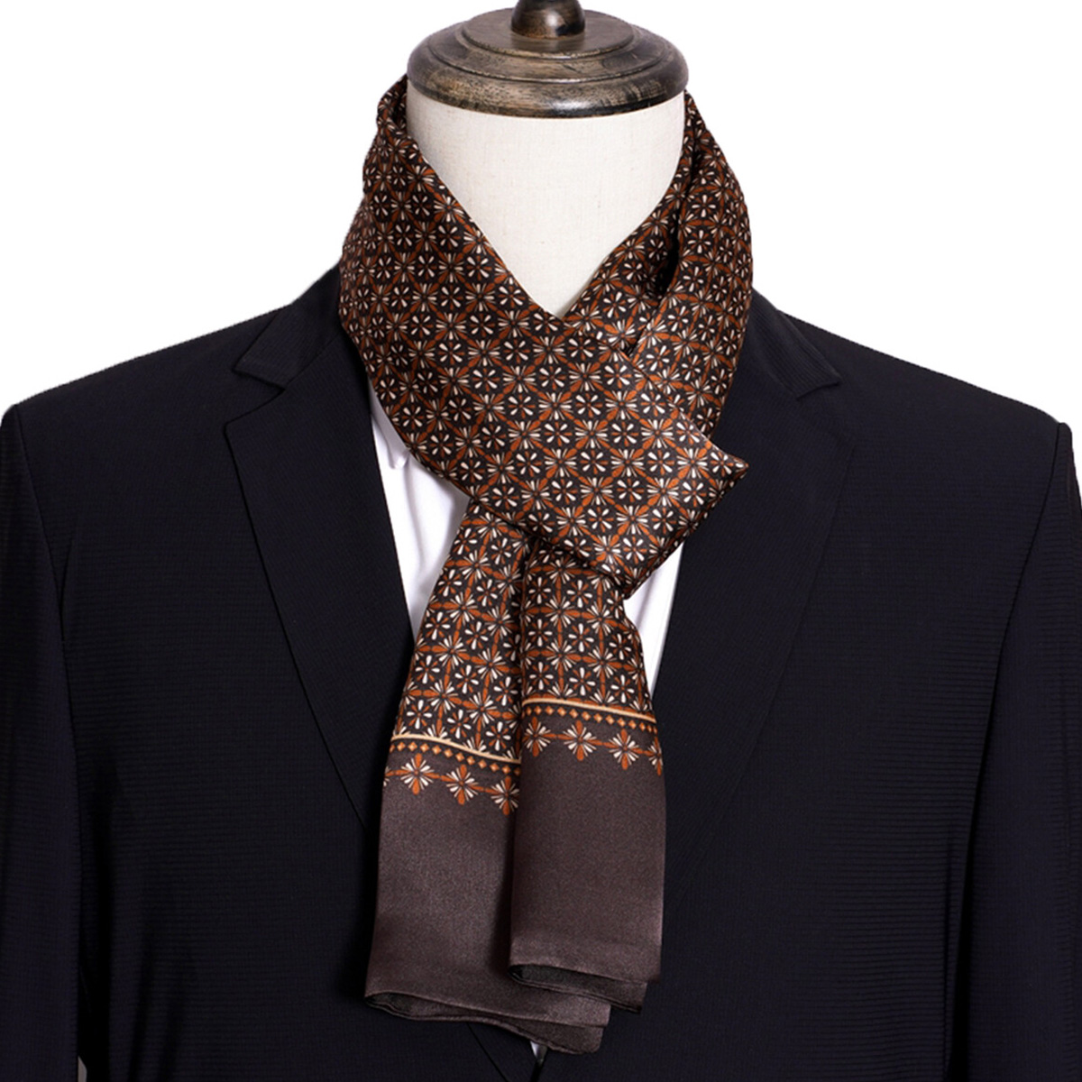 Nueva bufanda de seda a rayas  - Men Accessories Sale reseña y precio