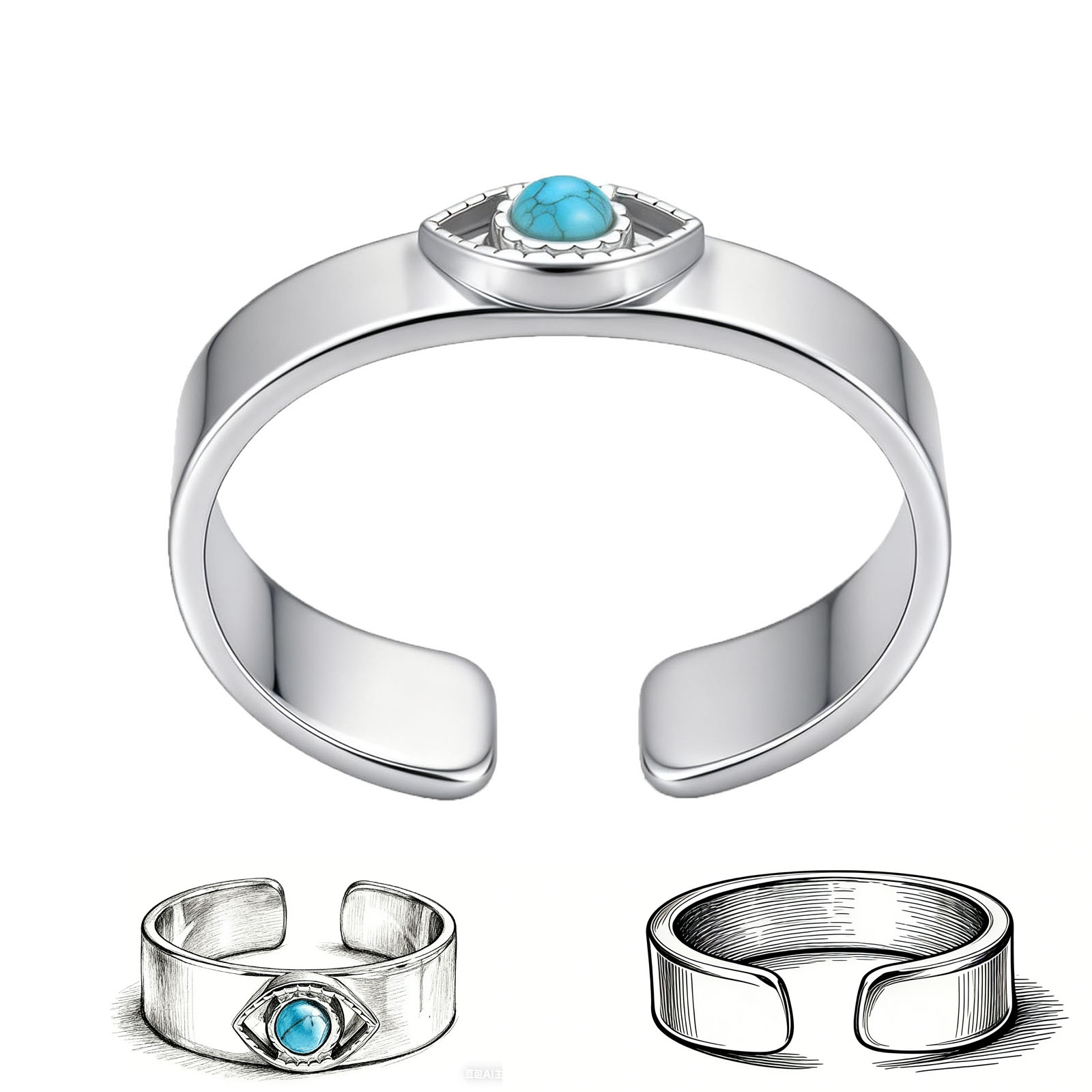 Anillos clásicos con diseño de - Men Accessories Evil Eye reseña y precio