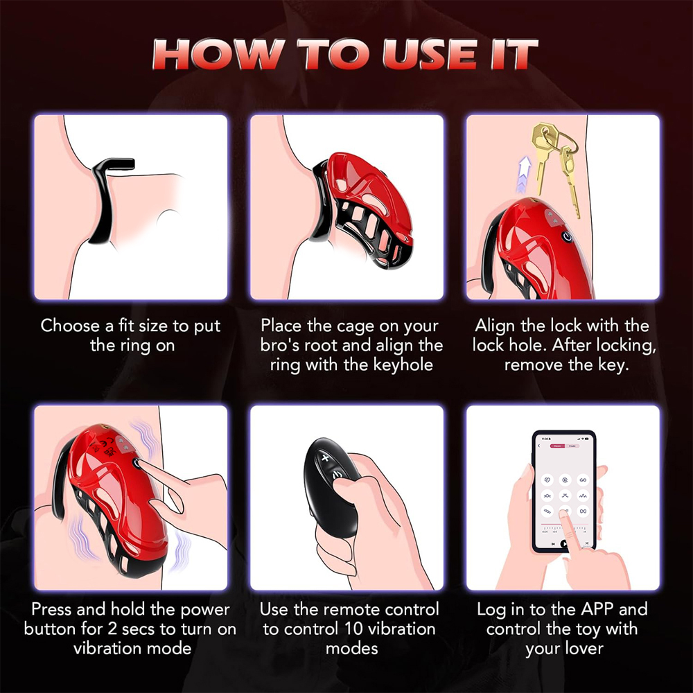 Dispositivos de Castidad Vibra - Men Accessories App reseña y precio